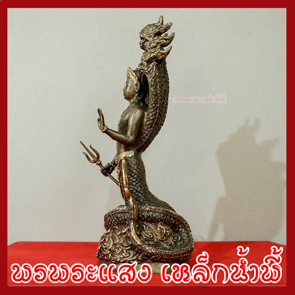 พ่อปู่ศรีสุทโธ แม่ย่าศรีปทุมมา สูง 14 นิ้ว วัตถุมงคล เนื้อมวลสารแร่เหล็กน้ำพี้