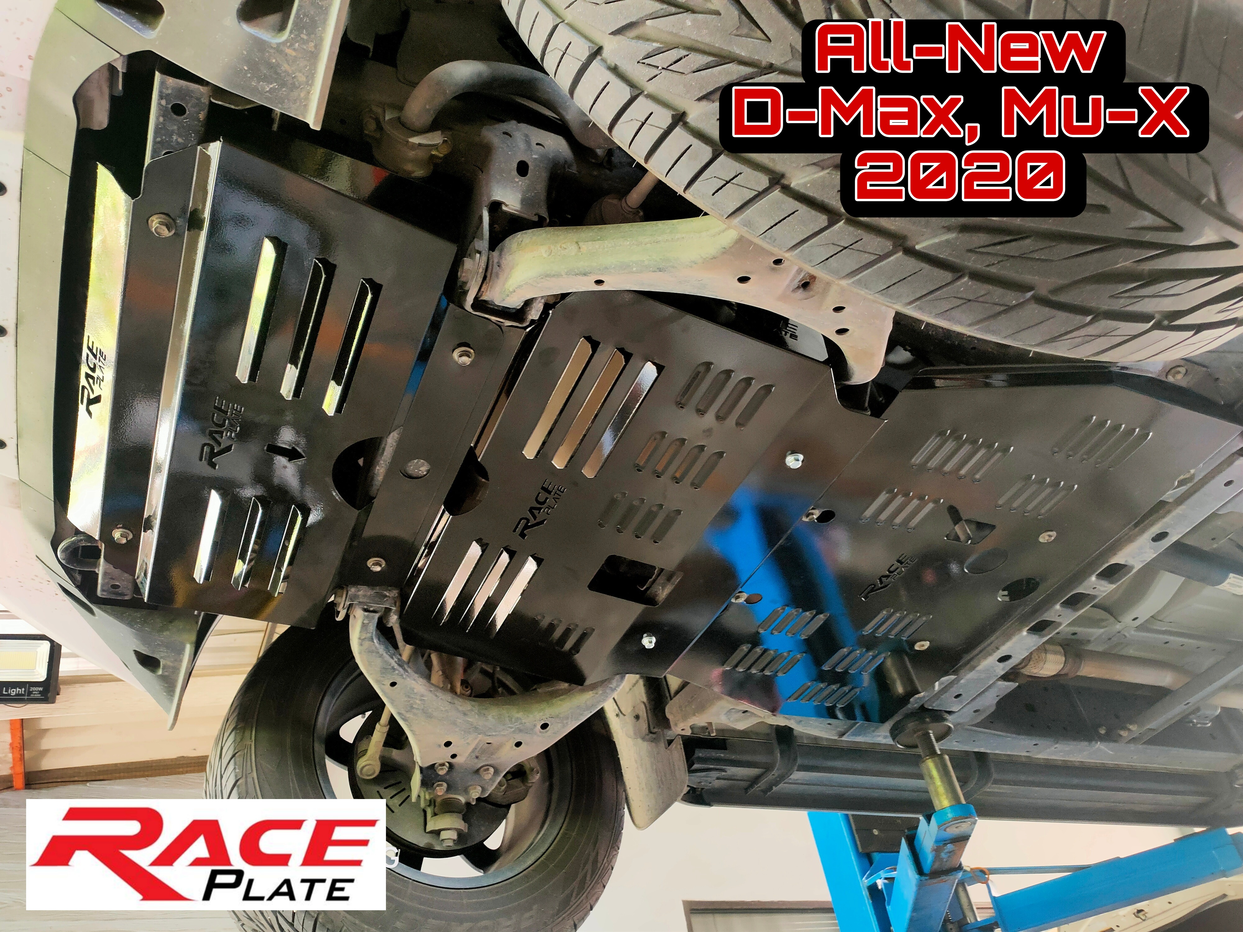 แผ่นปิดใต้ห้องเครื่องอลูมิเนียม Isuzu All New Dmax , Mu-X 2020 Raceplate_Undertray สำเนา