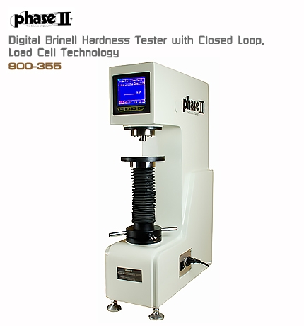Phase II,Digital Brinell Hardness Tester with Closed Loop,Load Cell Technology,900-355