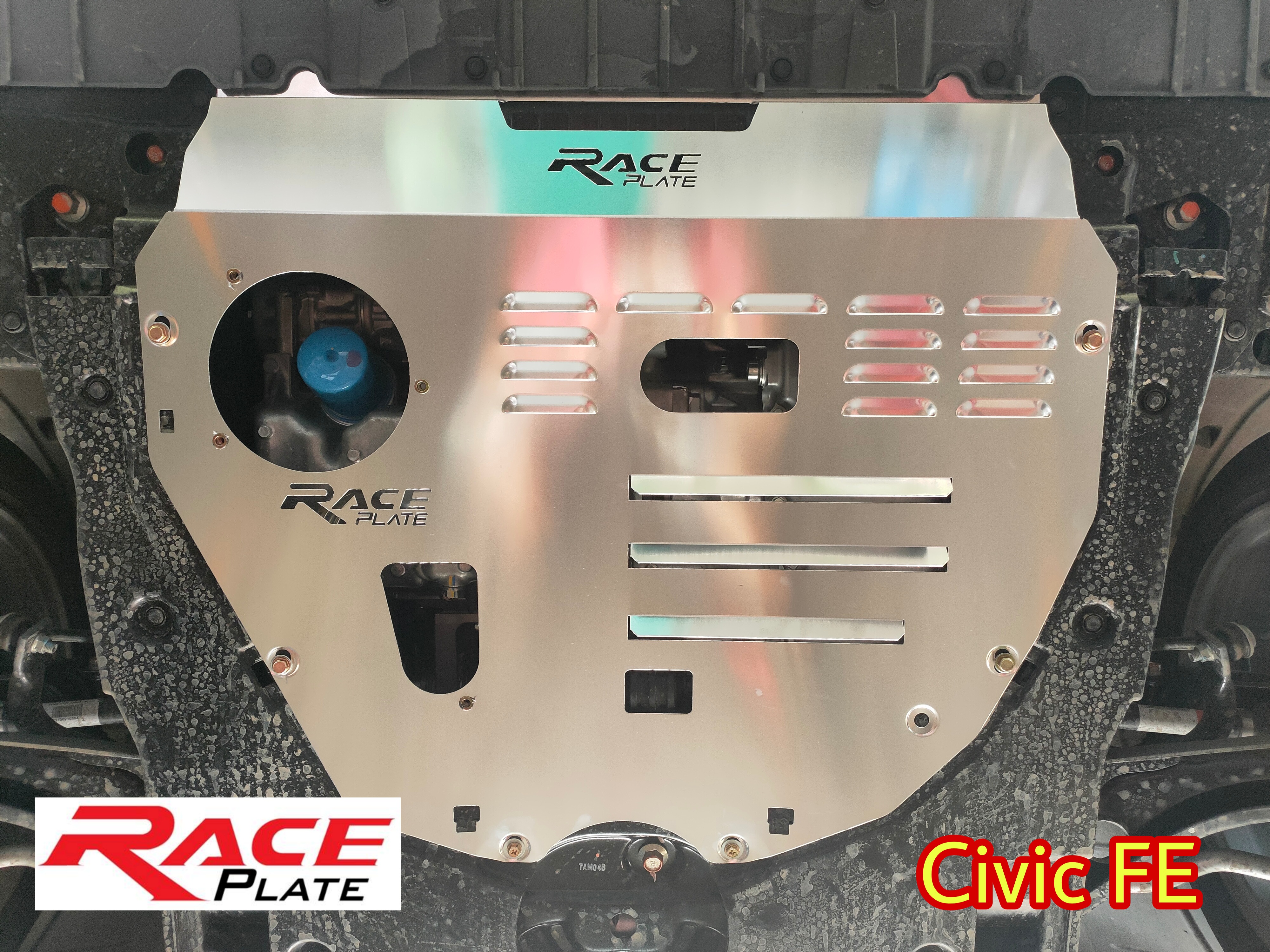 แผ่นปิดใต้ห้องเครื่องอลูมิเนียม Honda Civic Fe 2021 Raceplate_Undertray