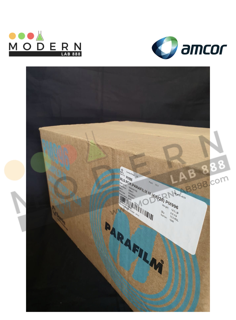 Parafilm® M 4"x125ft. พาราฟิล์มเอ็ม ขายเป็นม้วน