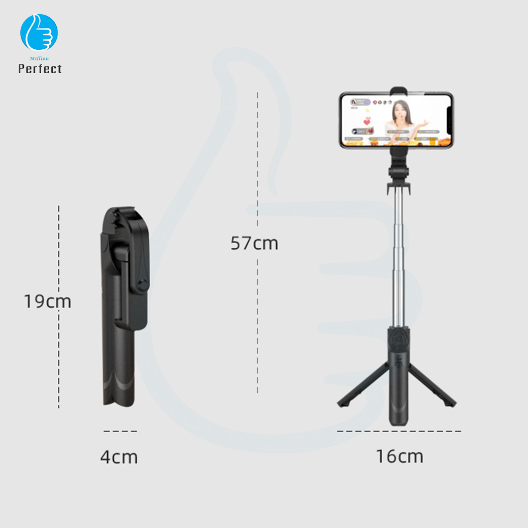 ขาตั้งกล้อง 3 ขา สำหรับโทรศัพท์มือถือ ไม้เซลฟี่ ขาตั้งโทรศัพท์ ขาตั้งมือถือถ่ายรูป มาพร้อมรีโมทคอนโทรล ควบคุมรีโมทถึง 10 เมตร รุ่น XT-09