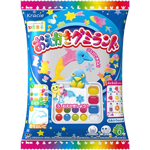 Kracie ขนมทำเอง DIY ฝึกสมาธิ เสริมจินตนาการ ขนมทำมือ ของเล่นกินได้ นำเข้าจากญี่ปุ่น #กัมมี่ระบายสี