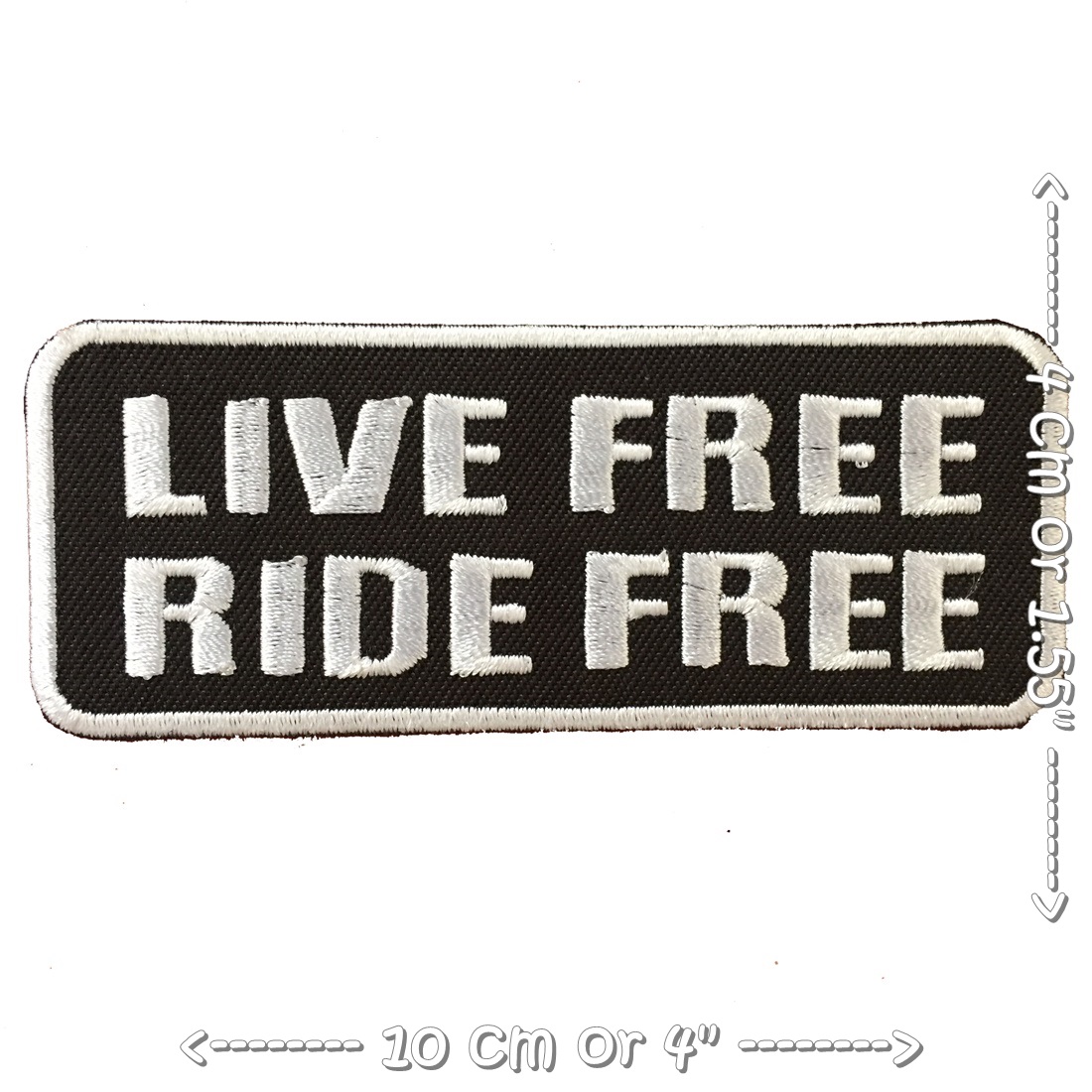 Live Free Ride Free ตัวรีดติดเสื้อ อาร์มรีด อาร์มปัก ตกแต่งเสื้อผ้า หมวก กระเป๋า แจ๊คเก็ตยีนส์ Racing Embroidered Iron on Patch