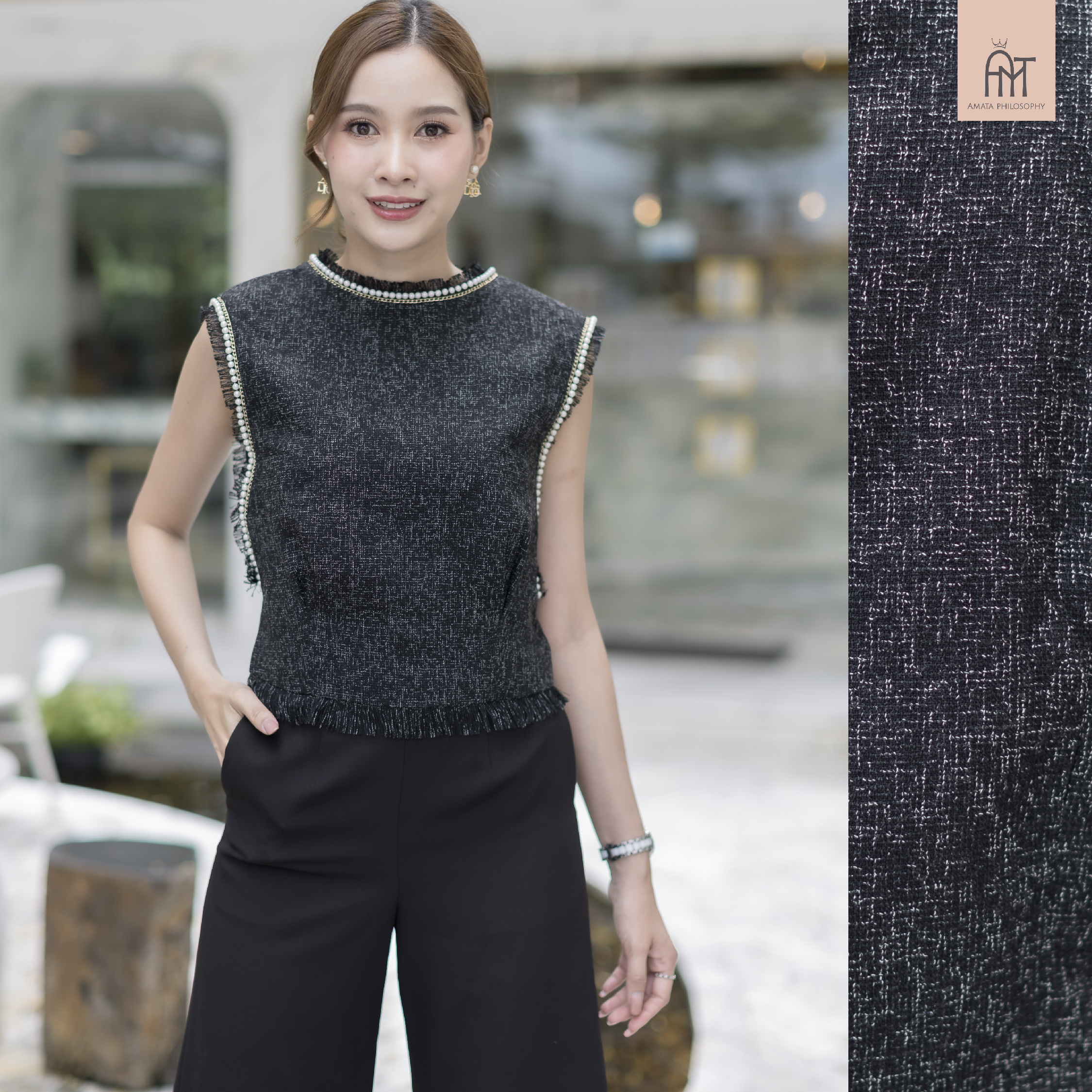 AMATA เสื้อ AMATA Basic - T สีดำ
