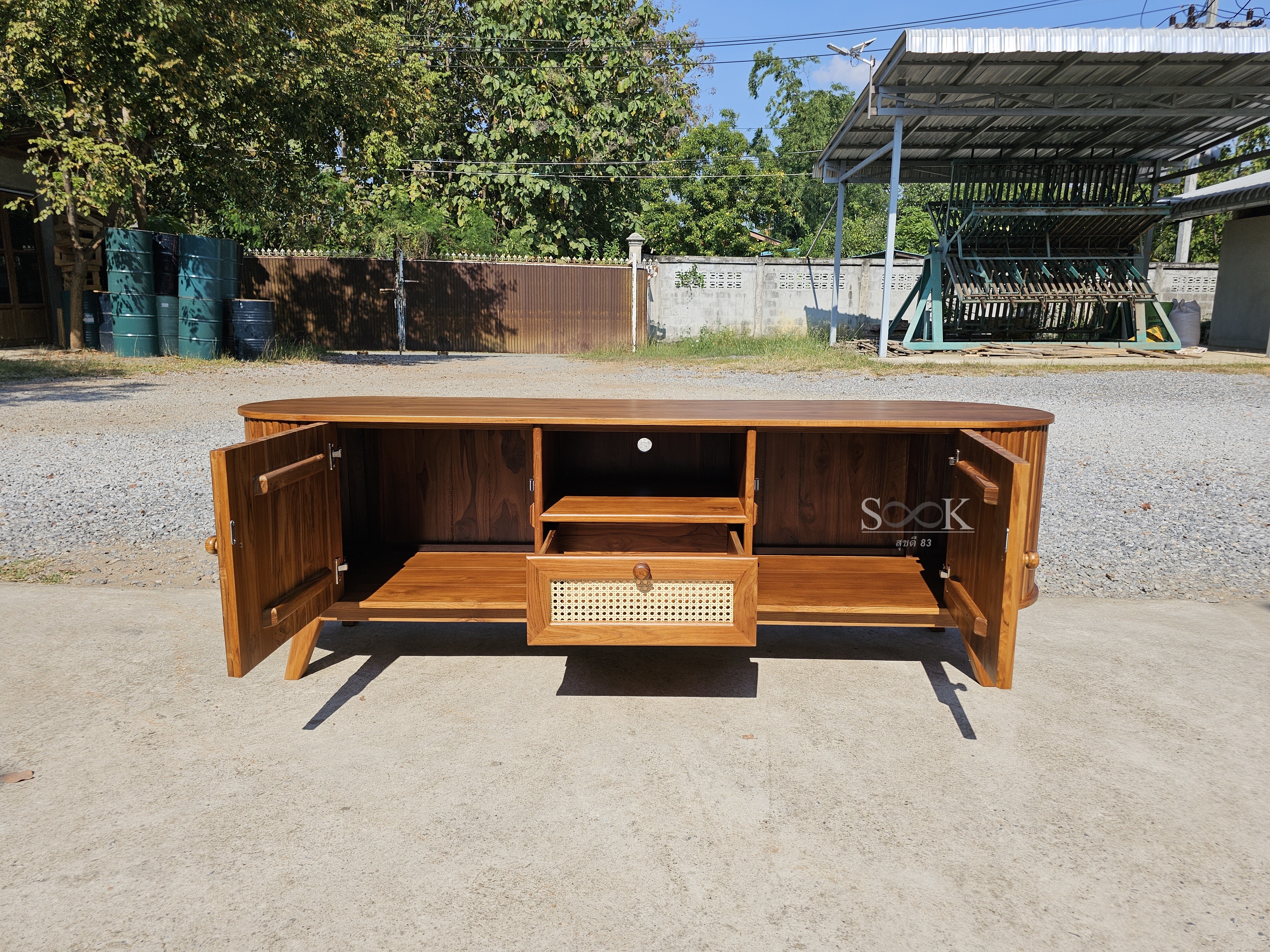 ไซด์บอร์ดซี่ลอนลิ้นชักหวาย