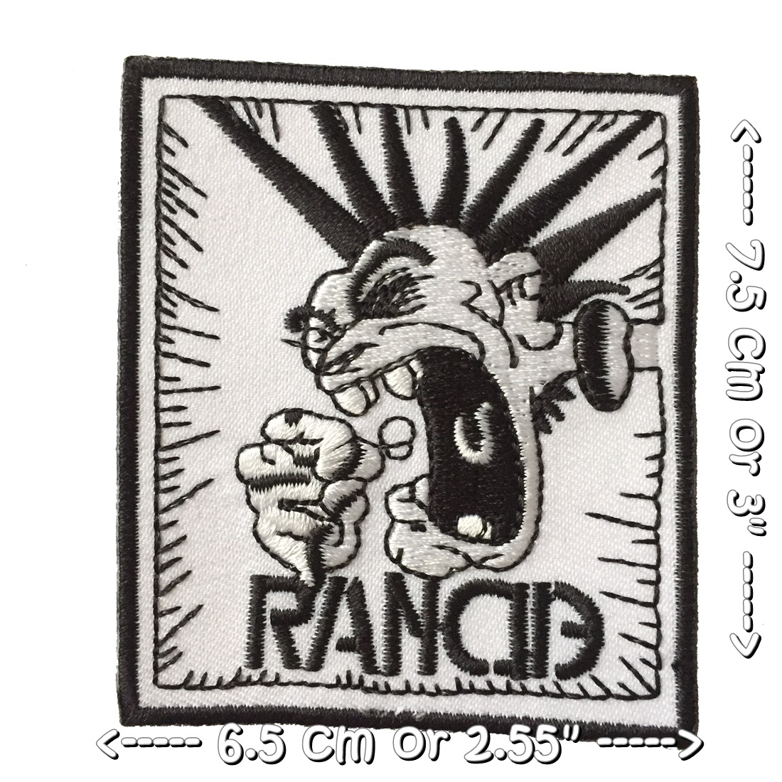 Rancid แรนซิด วงดนตรี ร็อค เฮฟวี่เมทัล พังค์ ตัวรีดแบบปัก อาร์มปัก ตัวรีดติดเสื้อ ตัวรีด ติดกระเป๋า ติดหมวก ติดแจ๊คเก็ต Rock Iron on Embroidered Patch