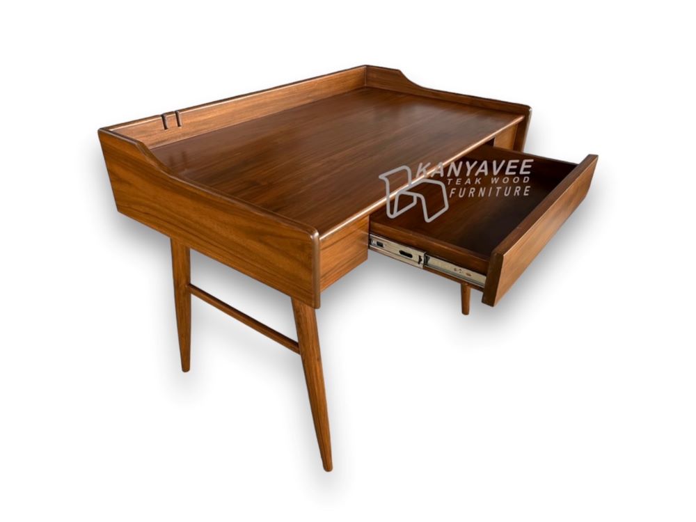 โต๊ะทำงานมินิมอลไม้สัก