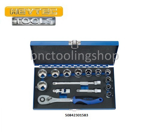 ประแจบ๊อกชุด 1/4” x 6เหลี่ยม 15ชิ้น,Socket set 15 pcs,HEYTEC,50842301583