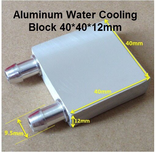 Aluminum Water Cooling Block 40x40x12mm Liquid Cooler Water block radiator for GPU CPU TEC1-12706