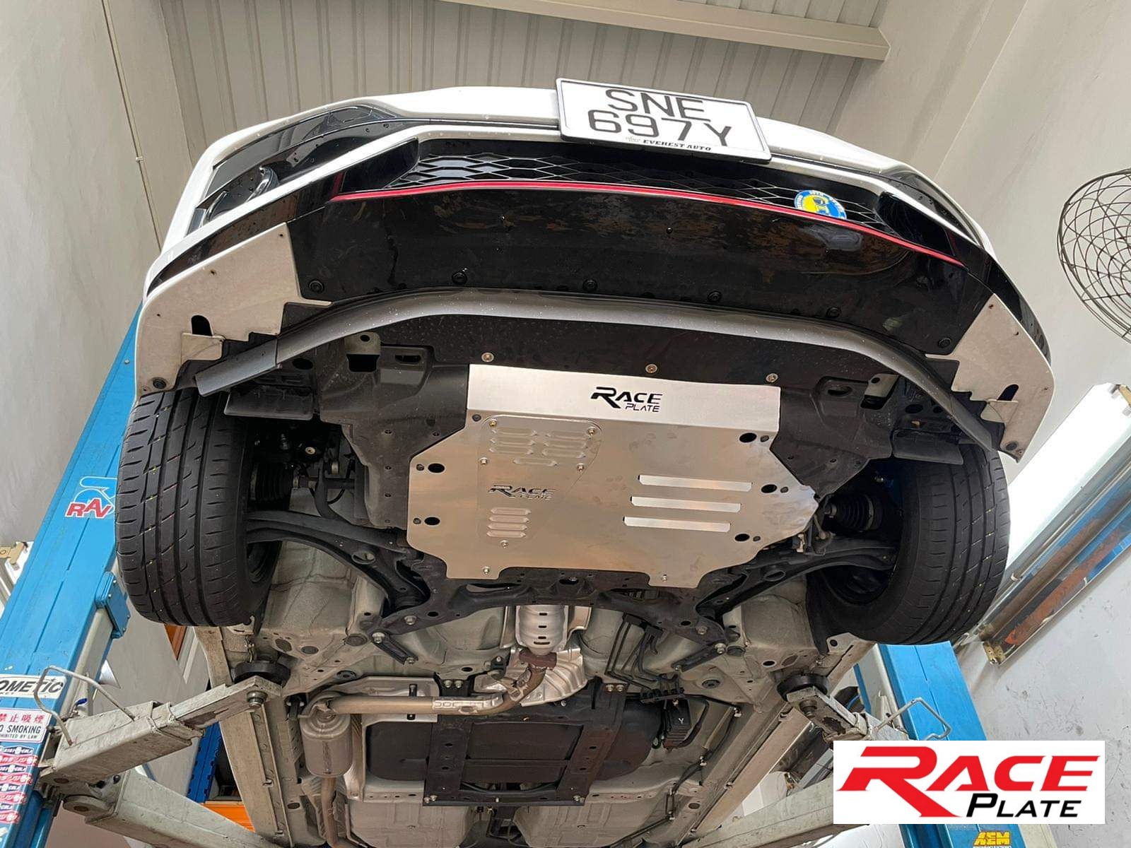แผ่นปิดใต้ห้องเครื่องอลูมิเนียม Honda Jazz GK Raceplate_Undertray