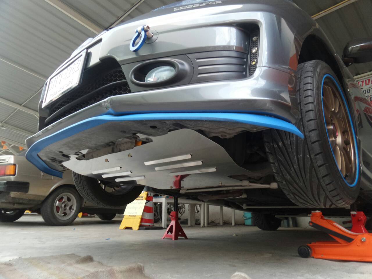 แผ่นปิดใต้ห้องเครื่องอลูมิเนียม Honda Jazz GE Raceplate_Undertray