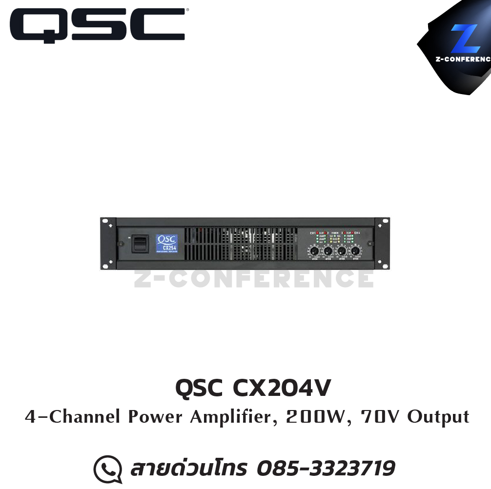 QSC CX204V Power Amplifier 4ch. 200W 70v , แอมป์ , amplifier, power amp, power amplifier