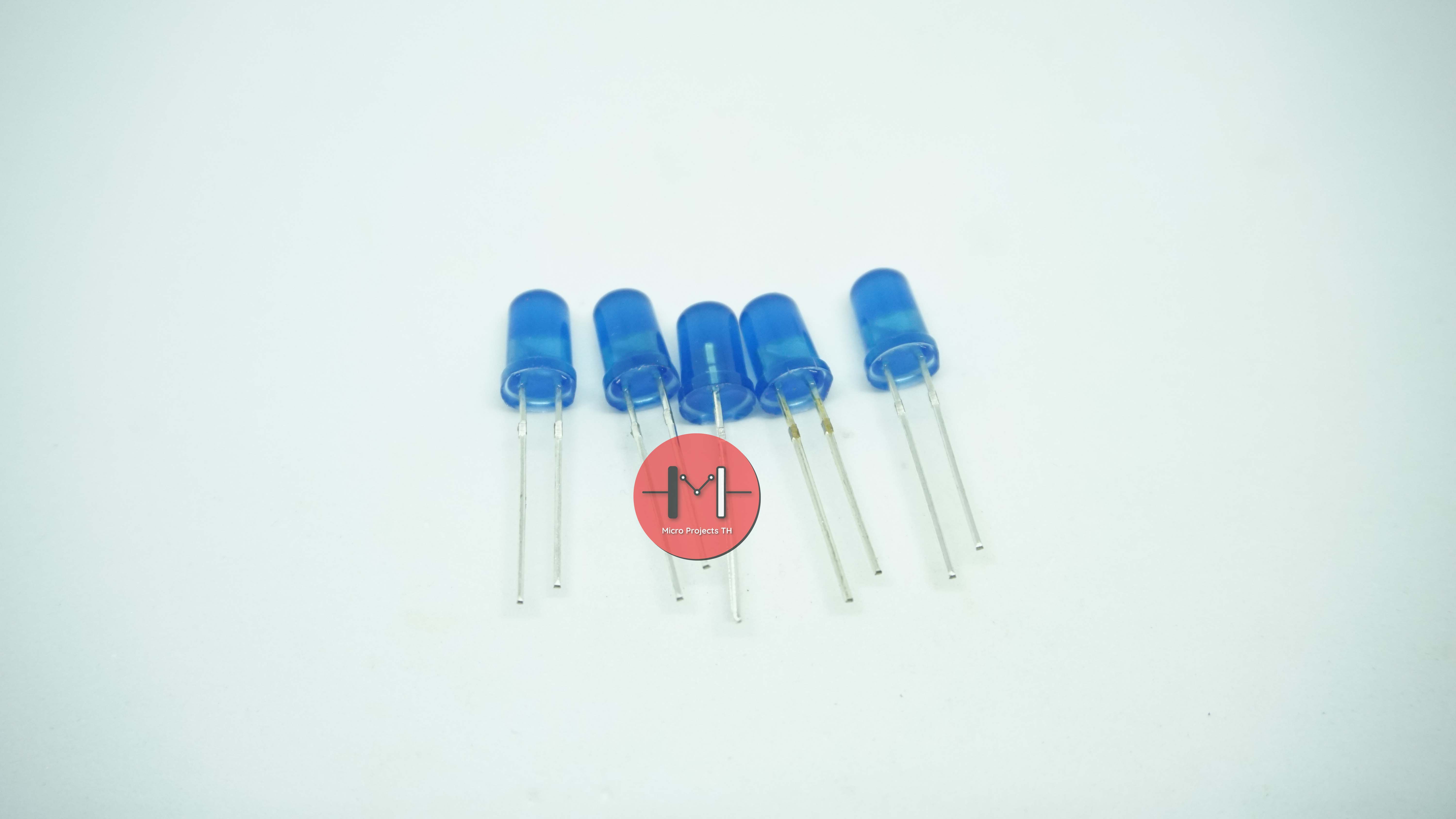 LED ขนาด 5mm สีน้ำเงิน จำนวน 5 ดวง
