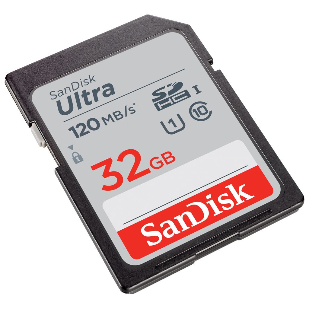 SanDisk Ultra SD Card Class10 32GB Speed 120 MB/s (SDSDUN4-032G-GN6IN) SDHC เมมโมรี่การ์ด สำหรับ SDCARD กล้องมิลเลอร์เลส DSLR Mirrorless ประกัน 10ปี