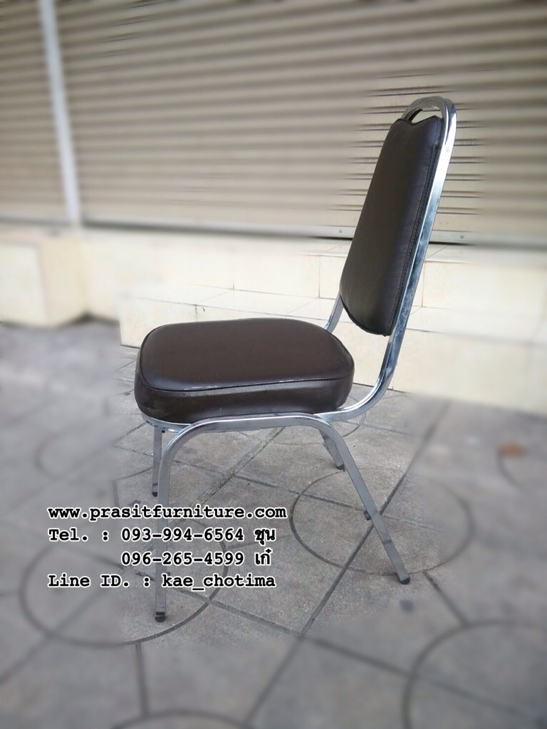 เก้าอี้ เก้าอี้จัดเลี้ยง เก้าอี้เบาะ เก้าอี้ขาโครเมียม