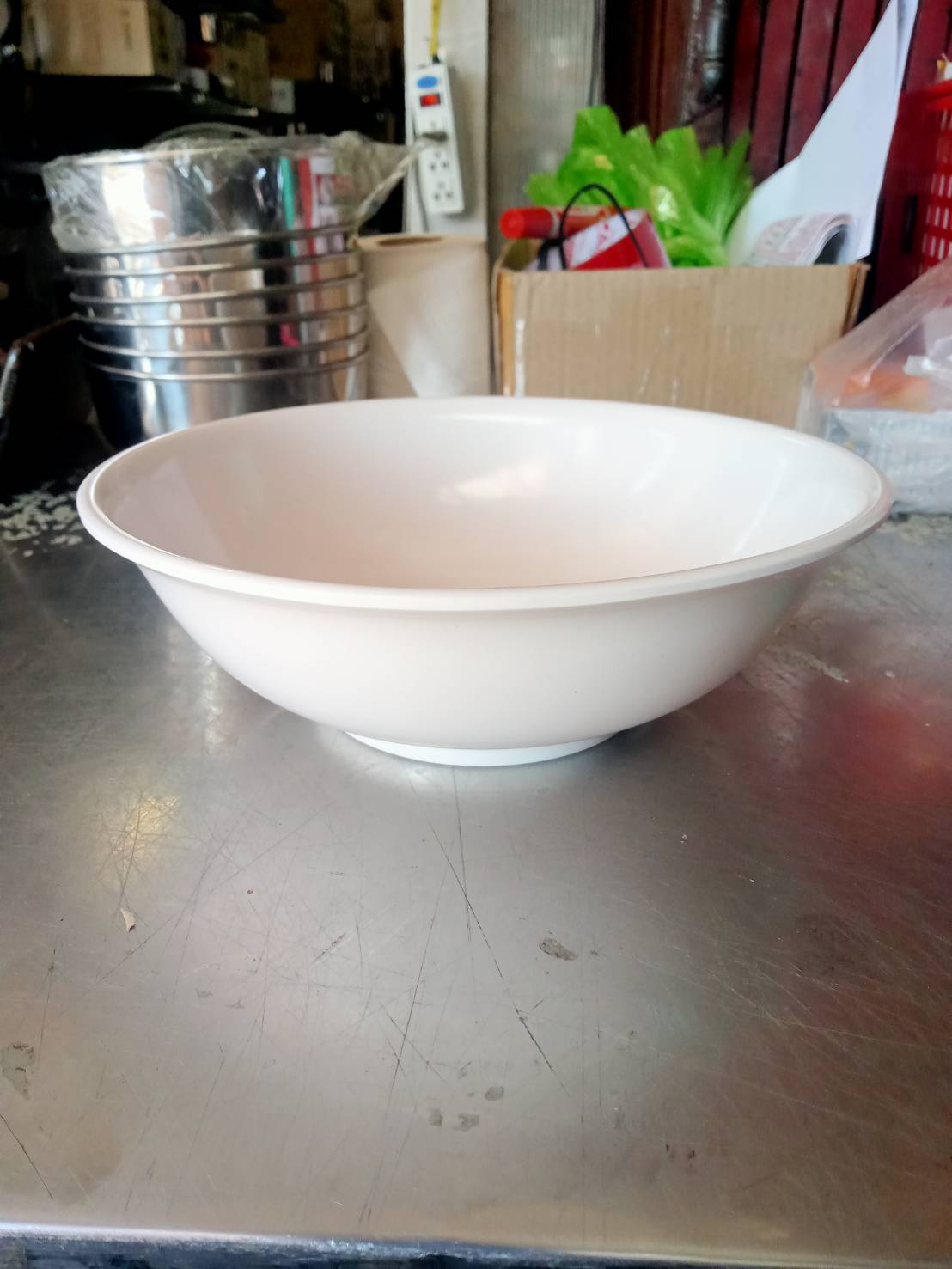 UNICA ชามแกงเมลามีนกลมสีพื้น 7.5 นิ้ว สีขาว (B832-7.5)