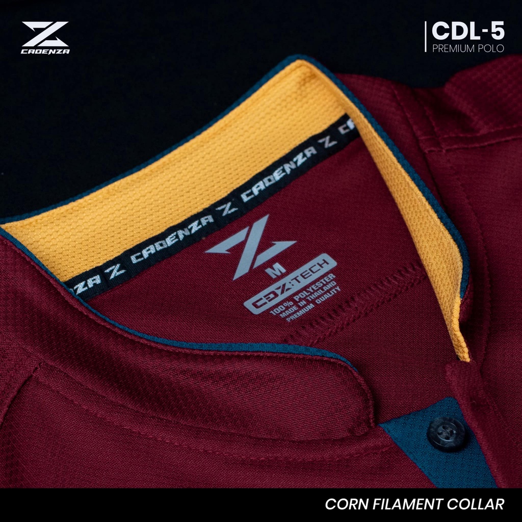 Cadenza เสื้อคอจีนคาเดนซ่า รุ่น CDL-5 สีเลือดหมู/เขียว/ฟ้า/ขาว/เหลือง