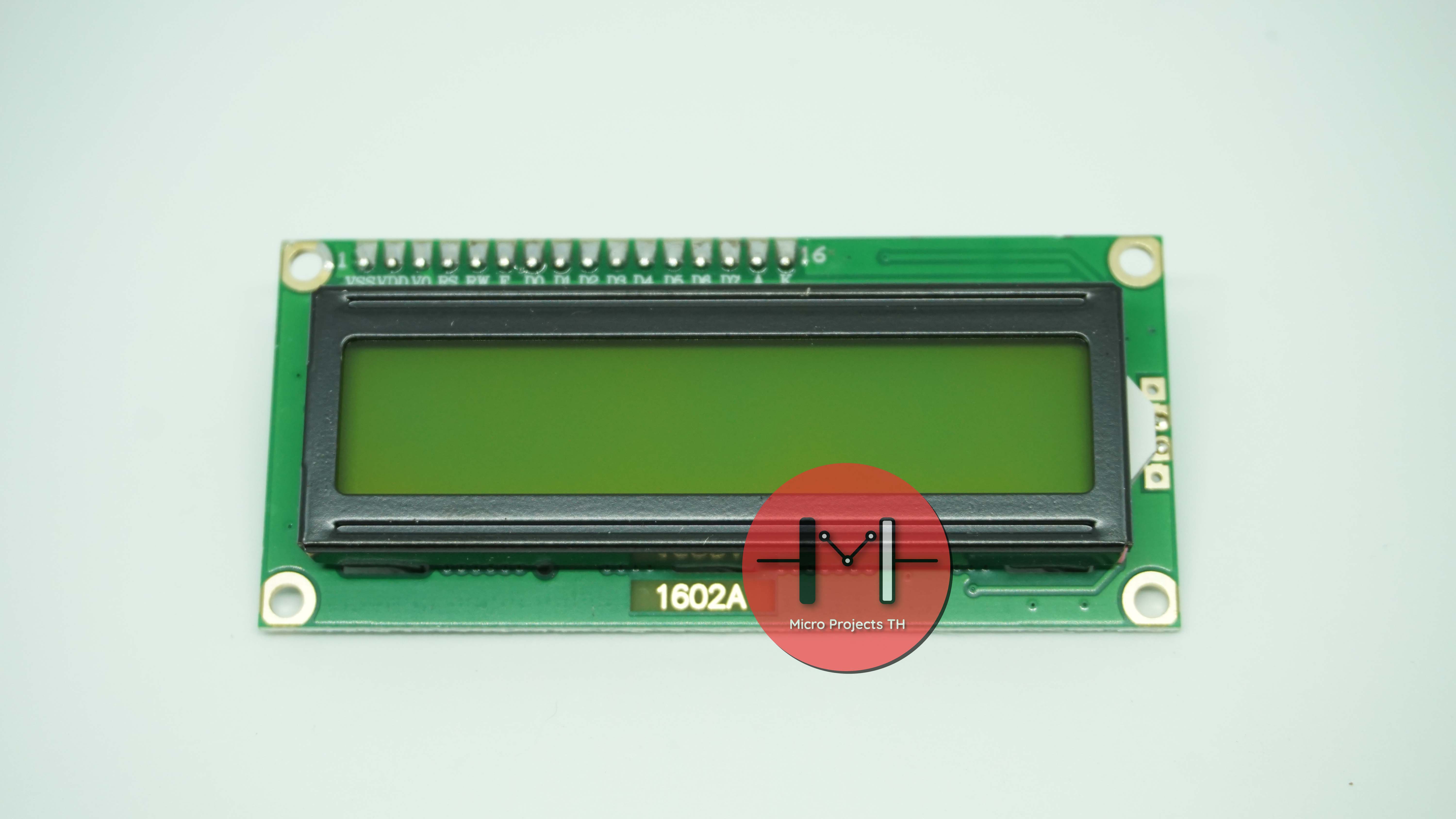 LCD 1602 (Yellow Screen) โมดูลจอแสดงผล 16x2 อักขระ พร้อม I2C Module
