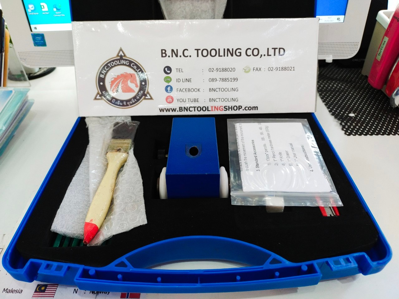 #PortablePencilHardnessTester เครื่องวัดการยึดเกาะของสี,QHQ-A-500g Brand Name : KIM's Model Name : Portable Pencil Hardness Tester / เครื่องวัดการยึดเกาะของสี
