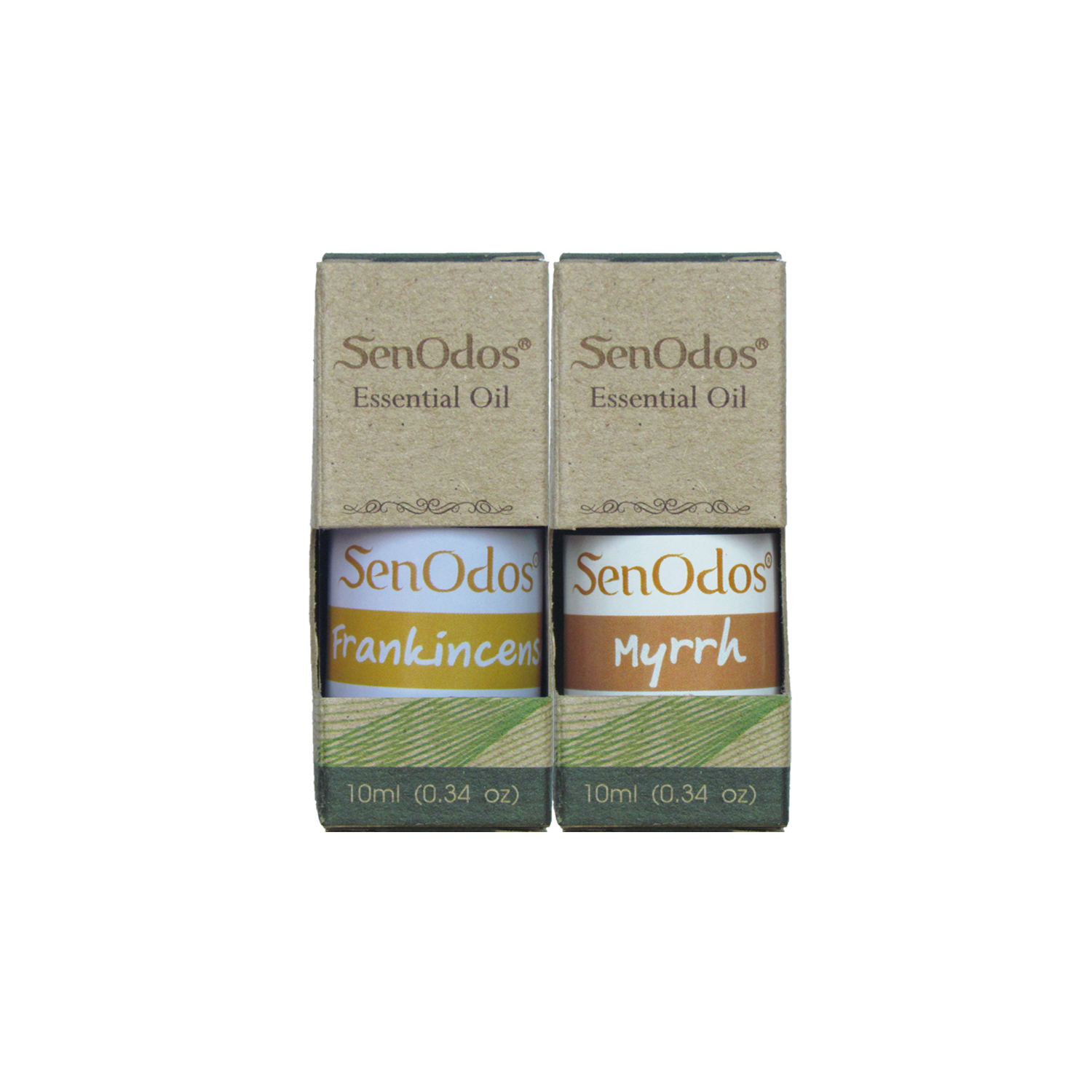 SenOdos ชุดเตาเผา น้ำมันหอม อโรม่า กลิ่นหอมสะอาดบริสุทธิ์ (Holy Woodsy) 10 ml x 2 กลิ่น กำยาน/มดยอบ