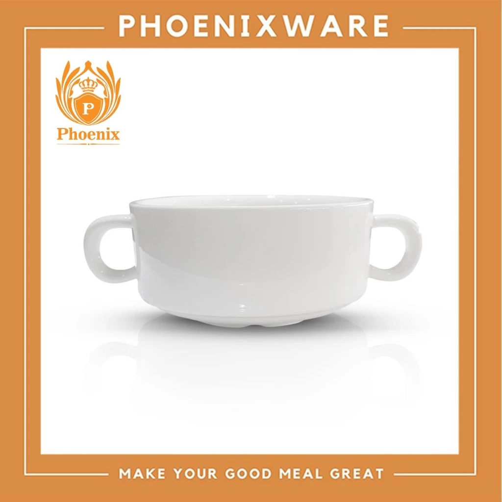 ถ้วยซุป 2 หู 4.2 นิ้ว เซรามิค 24210040-Phoenixware