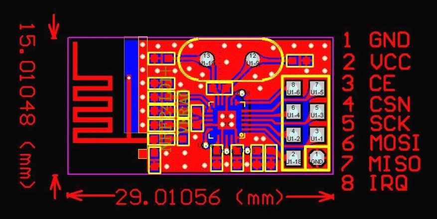 NRF24L01 + wireless module power enhanced communication module 2.4G wireless transceiver