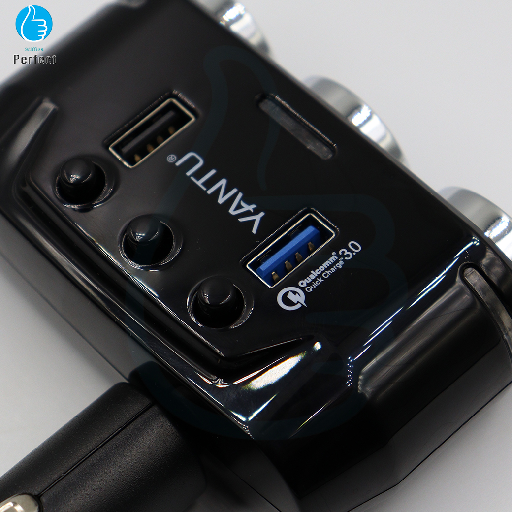 YANTU Car Charger เพิ่มจุดบุรี่ 2 ช่อง USB 2 port ในรถยนต์ YANTU รุ่น B39 ไม่มีสาย USB 3.0