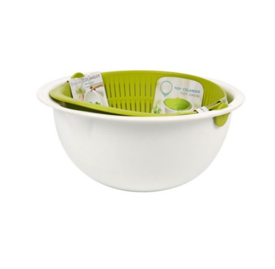 Micronware ตะแกรง คละสี ปราศจากสารก่อมะเร็ง (BPA Free) รุ่น 5122 (ขาว-เทา)