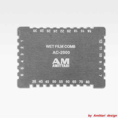 เกจวัดความหนาสีเปียก, AMITTARI, Wet Film Thickness Comb thickness gauge, meter tester 25~2032um 1~80mil paint coating, AC-2000