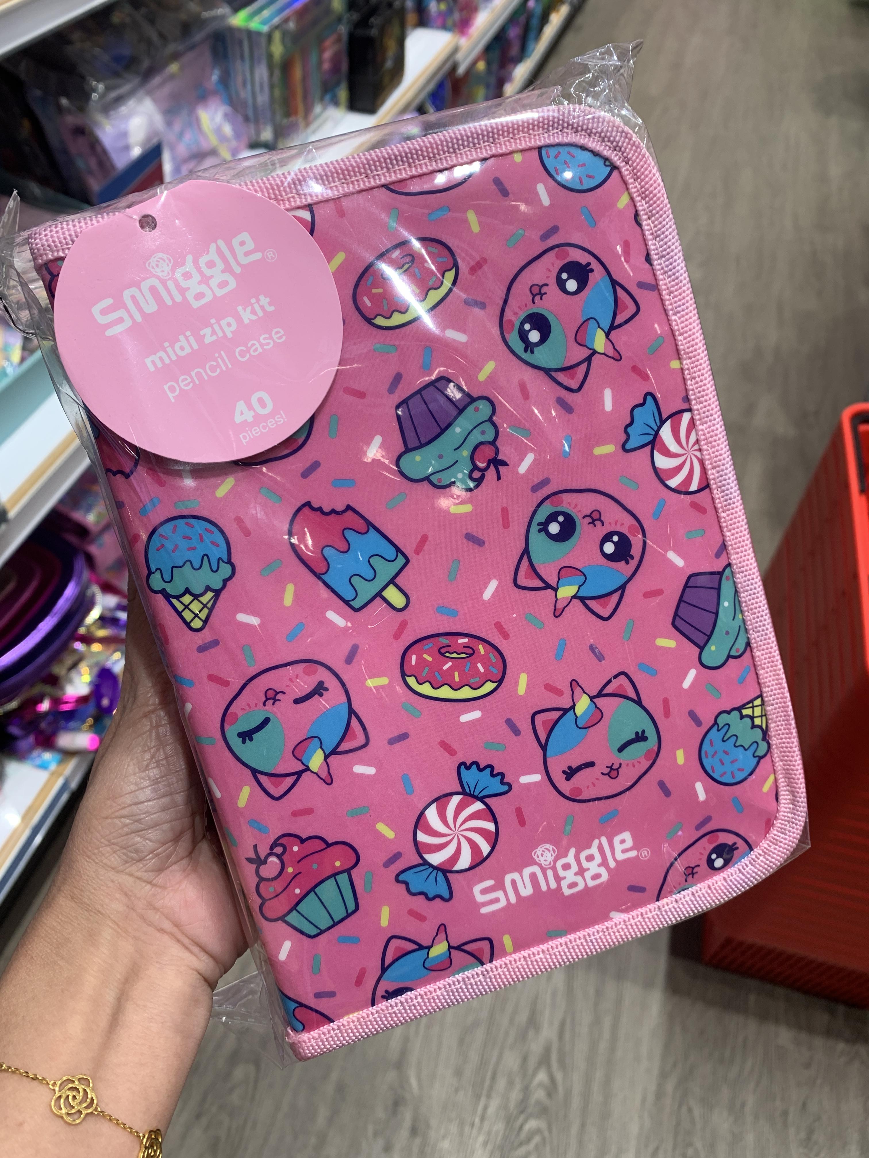 SMIGGLE midi 40 PIECES เซ็ตเครื่องเขียน สี 40 ชิ้น Budz -ชมพู