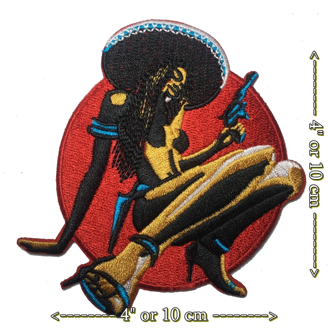 Cowgirl แม๊กซิกัน สไตล์ ตัวรีดติดเสื้อ อาร์มรีด อาร์มปัก ตกแต่งเสื้อผ้า หมวก กระเป๋า แจ๊คเก็ตยีนส์ Hipster Dark Embroidered Iron on Patch