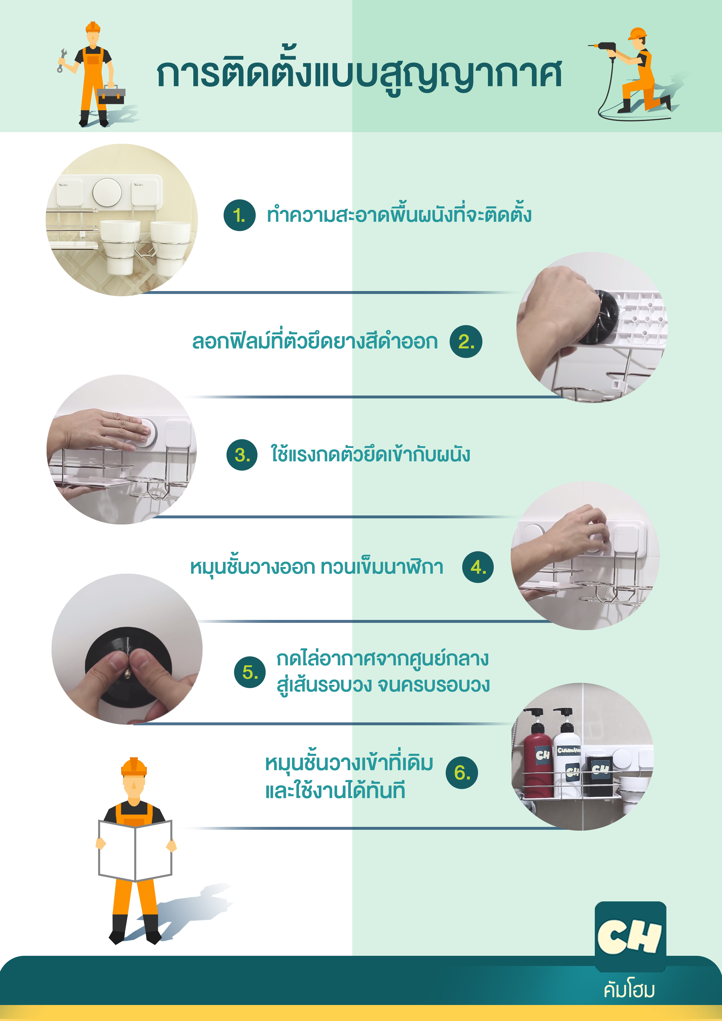 BR-27 ที่วางหัวฝักบัว ไม่ต้องเจาะผนัง