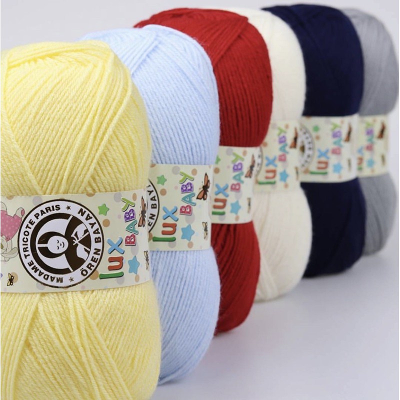 Madam Tricot ไหมพรม Lux baby สำหรับเด็ก ขนาด 100g (ราคาต่อม้วน)