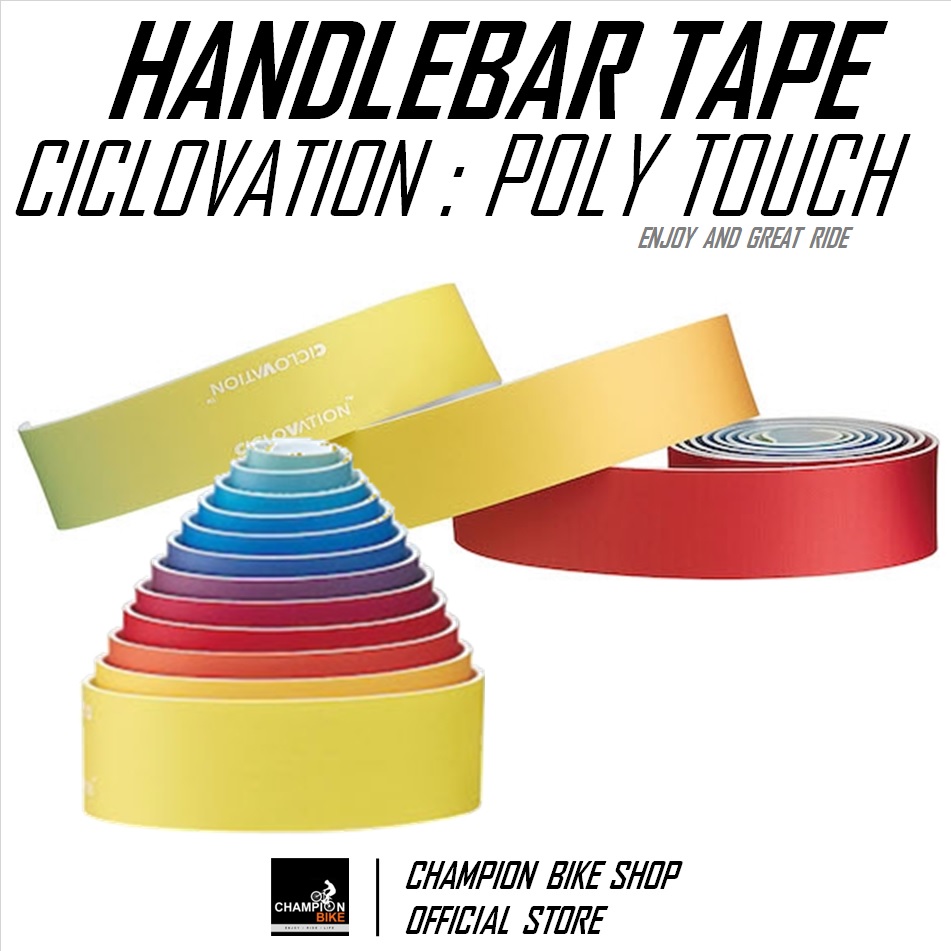 ผ้าพันแฮนด์เสือหมอบ สีเฟดรุ้ง CICLOVATION : POLT TOUCH - OMBRE RAINBOW HANDLEBAR TAPE