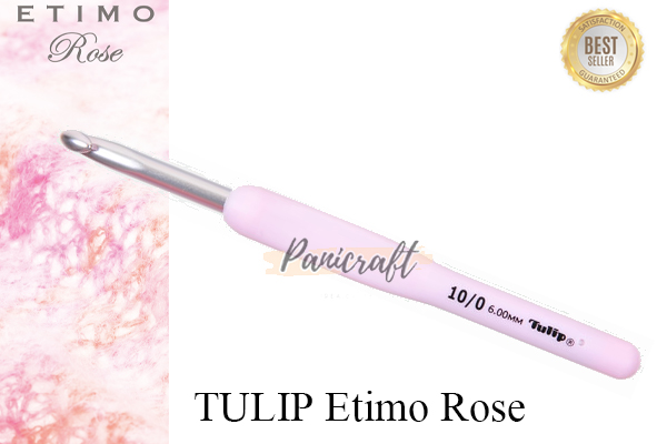 เข็มโครเชต์Tulip Etimo Roseด้ามสีชมพูด้ามทำจากยางนุ่มมือสีหวานเนื้อเข็มทำจากอลูมิเนียมสินค้าขายดี