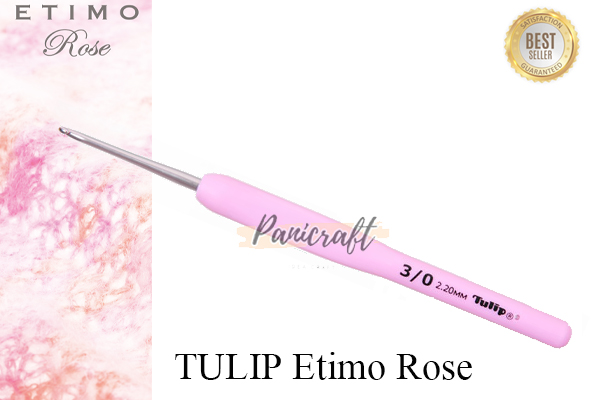 เข็มโครเชต์Tulip Etimo Roseด้ามสีชมพูด้ามทำจากยางนุ่มมือสีหวานเนื้อเข็มทำจากอลูมิเนียมสินค้าขายดี