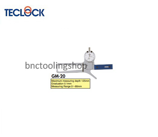 ไดอัลคาลิปเปอร์เกจวัดนอก ขนาด 0-80มิล,External Dial Caliper Gauges Range 0-80mm,TECLOCK,GM-20