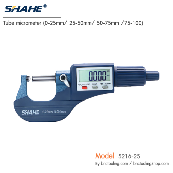 SHAHE,Tube micrometer (0-25mm/25-50mm/50-75mm/75-100),5216-25
