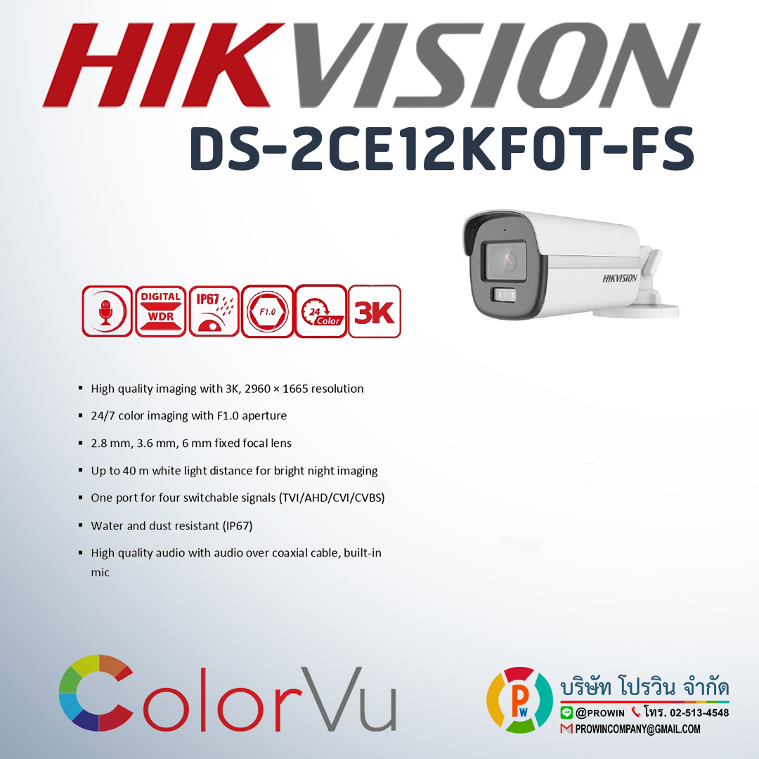 HIKVISION DS-2CE12KF0T-FS