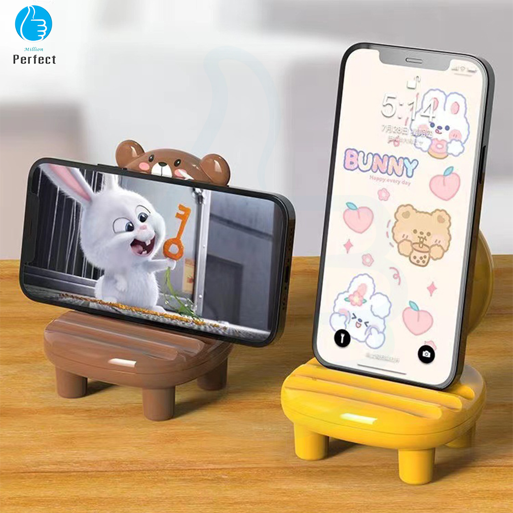 ที่วางโทรศัพท์ตั้งโต๊ะ ที่ตั้งโทรศัพท์ ที่ตั้งโทรศัพท์น่ารักๆ รูปร่างเก้าอี้ รูปร่างสัตว์ ที่วางโทรศัพท์น่ารัก พร้อมกระจก รุ่น CCT7