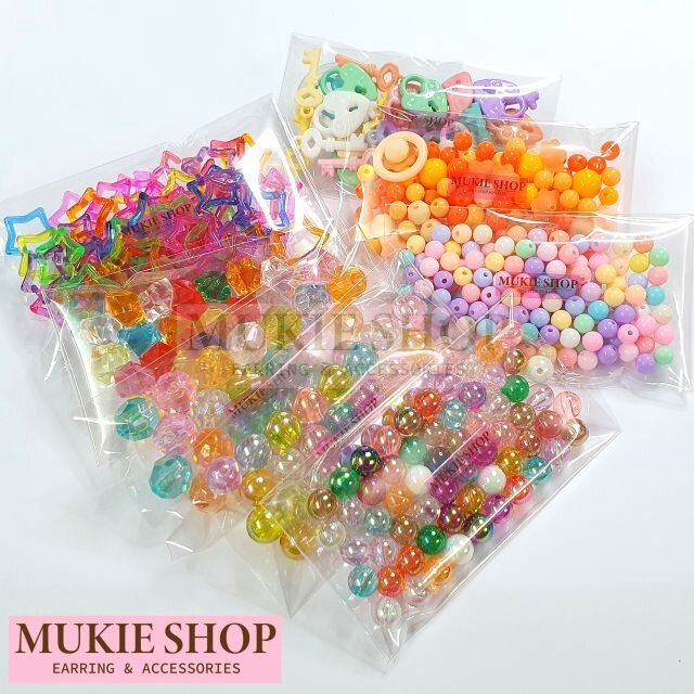 DIY ลูกปัดคละสี V.1 หลายแบบหลายขนาด แพ็ค