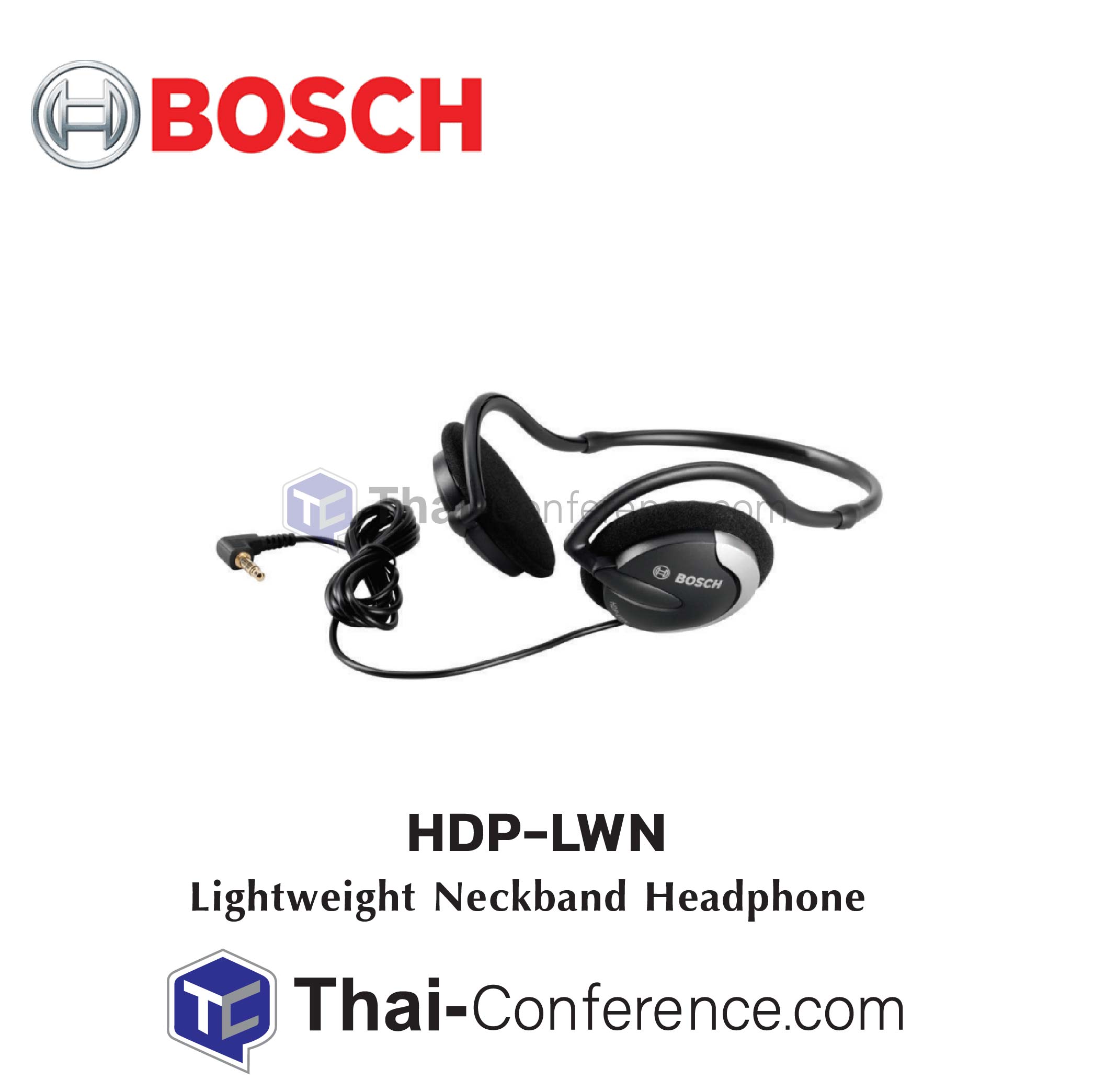 BOSCH HDP‑LWN Lightweight Neckband Headphone ไมค์ประชุม ชุดประชุม ไมค์ห้องประชุม ไมค์ conference