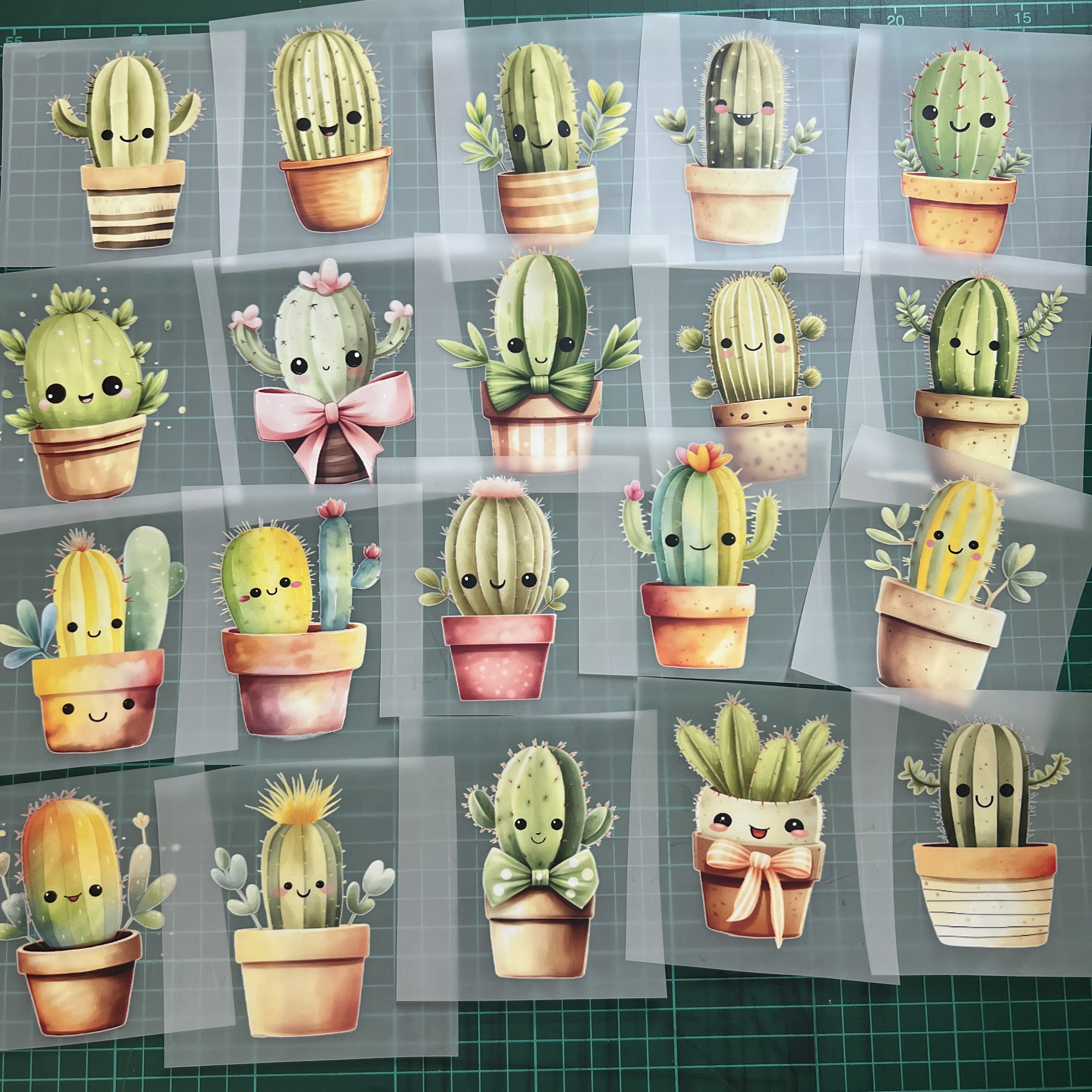 ตัวรีดติดเสื้อ กระบองเพชร การ์ตูน ฟิลม์รีดร้อน พิมพ์ลาย สกรีนลาย สติกเกอร์รีดติดเสื้อ ฟิลม์ DFT DTF