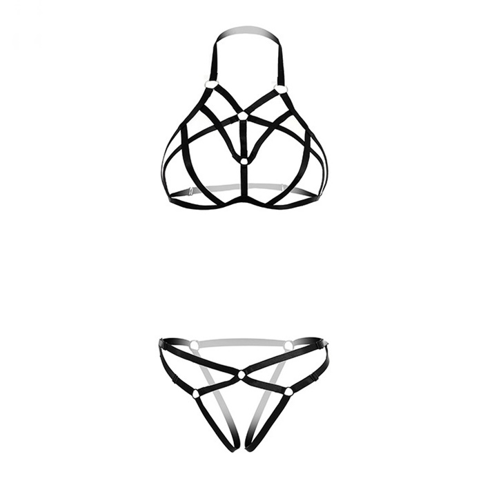 A099-22 สายยางยืดรัดตัวอีโรติก ชุดชั้นในสายรัดตัวเซ็กซี่ ตัวชุดมาในแบบสายรัดยางยืดเชื่อมต่อกันเป็นชุดชั้นใน รหัสนี้มาในแบบ 2 ชิ้นบนล่างตามรูปถ่ายสินค้าจริงเลยค่ะ