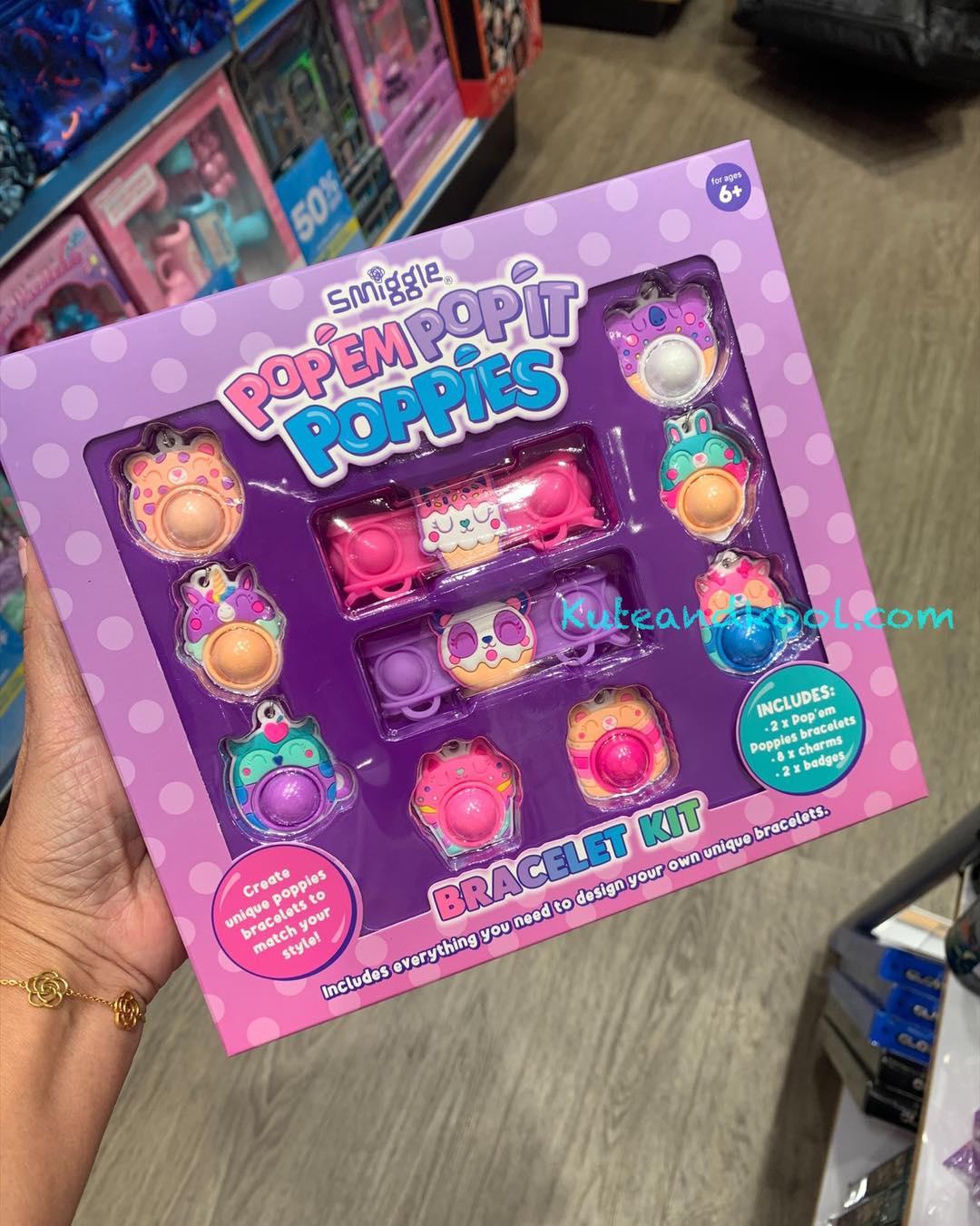 สายรัดข้อมือ Smiggle Bracelet Kit-Popem Popit