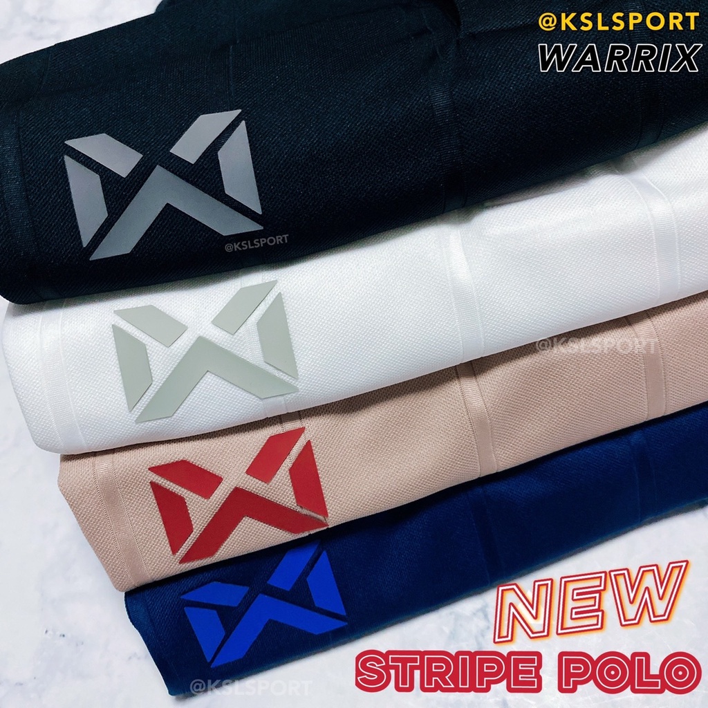 ใหม่!! WARRIX เสื้อโปโล รุ่น Stripe Polo (WA-213PLACL33)