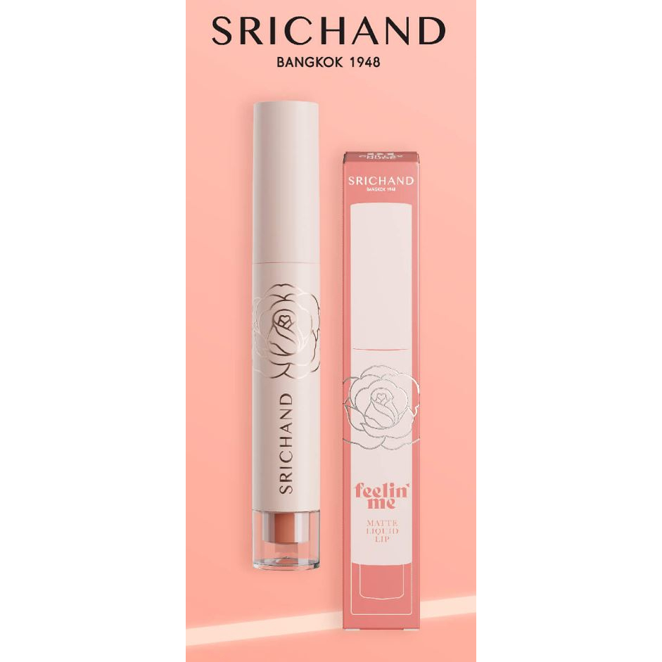 Srichand Feelin Me Matte Liquid Lip 3g. #07 Blow Coral Up ลิปศรีจันทร์ ฟิลลิน มี แมทต์ ลิควิด ลิป ขนาด 3 กรัม สี 07 Blow Coral Up