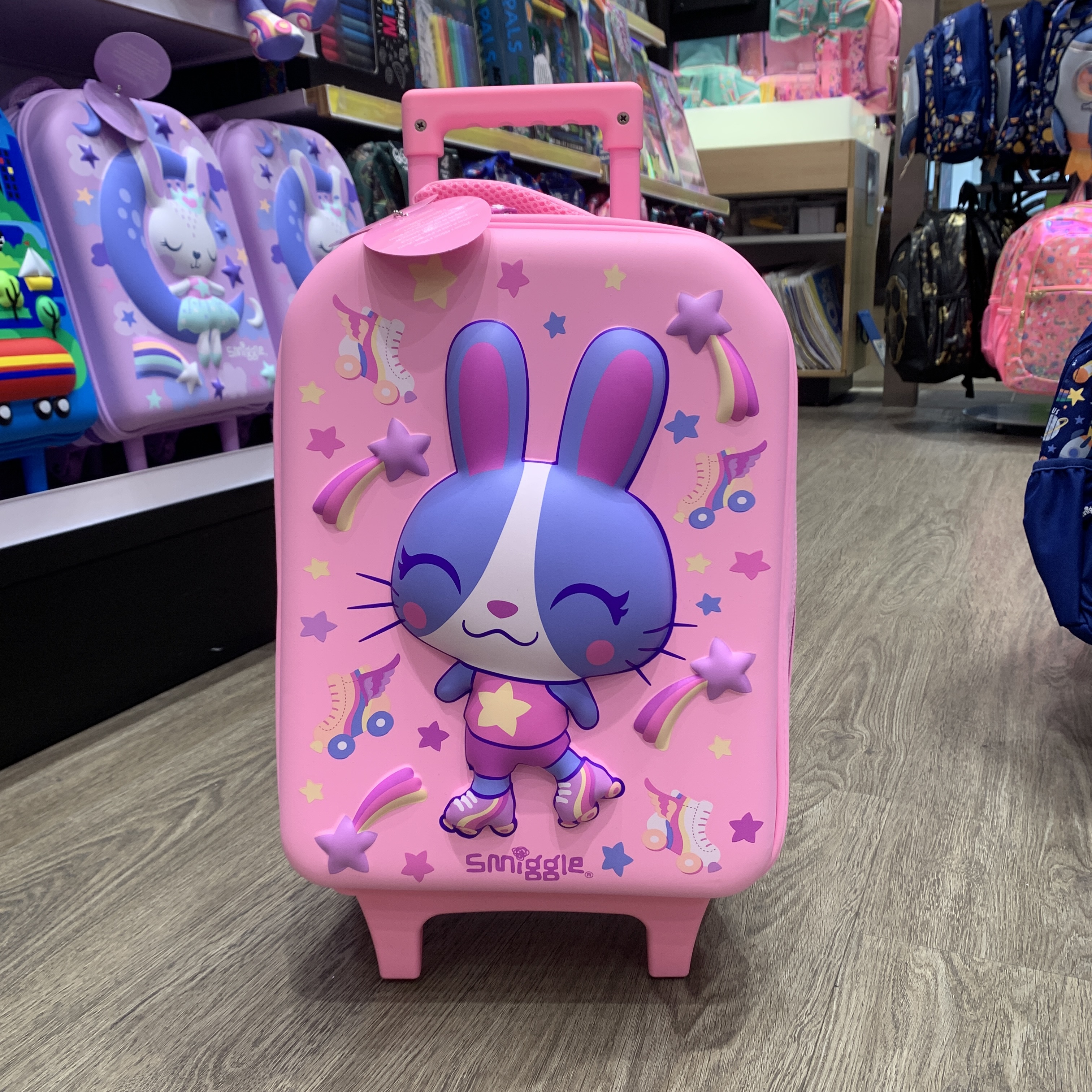 ล้อลาก Smiggle Junior Hardtop Trolley - rabbit ต่ายชมพู