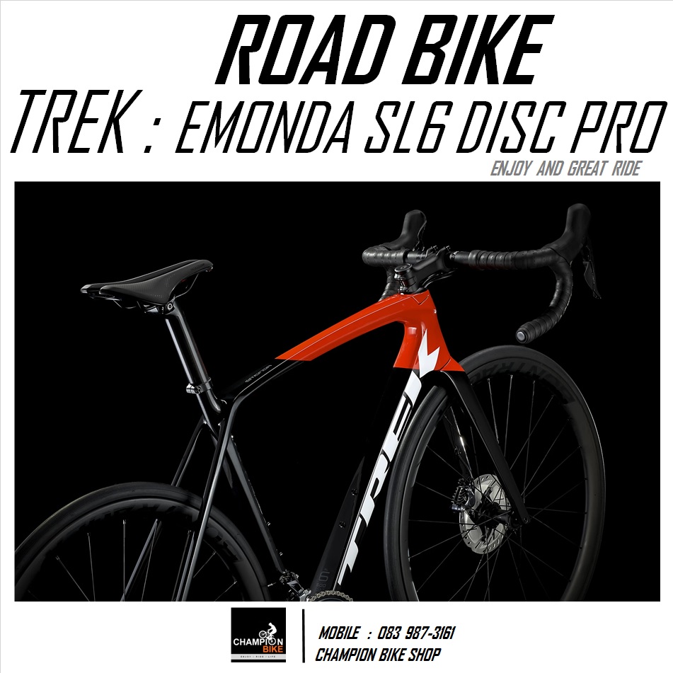 จักรยานเสือหมอบ TREK EMONDA SL 6 PRO DISC 2022 ROAD BIKE สีดำ-แดง